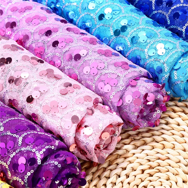 

200X150cm Sequin Mesh Fabric Stage Curtain Wedding Background Performance Dance Clothing Fabrics DIY Doll