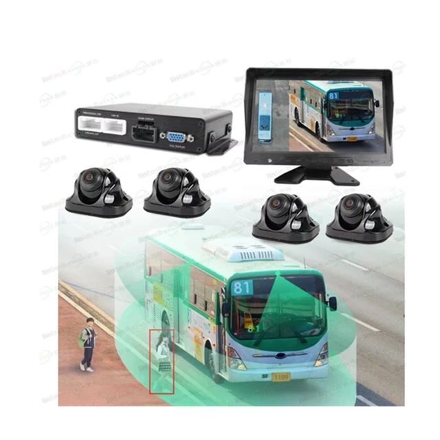 Vehicle 360° bird AVM Blind Spots Surround View System full hd 6 channel 360 carplay ch4 heavy truck camera for Bus supplier