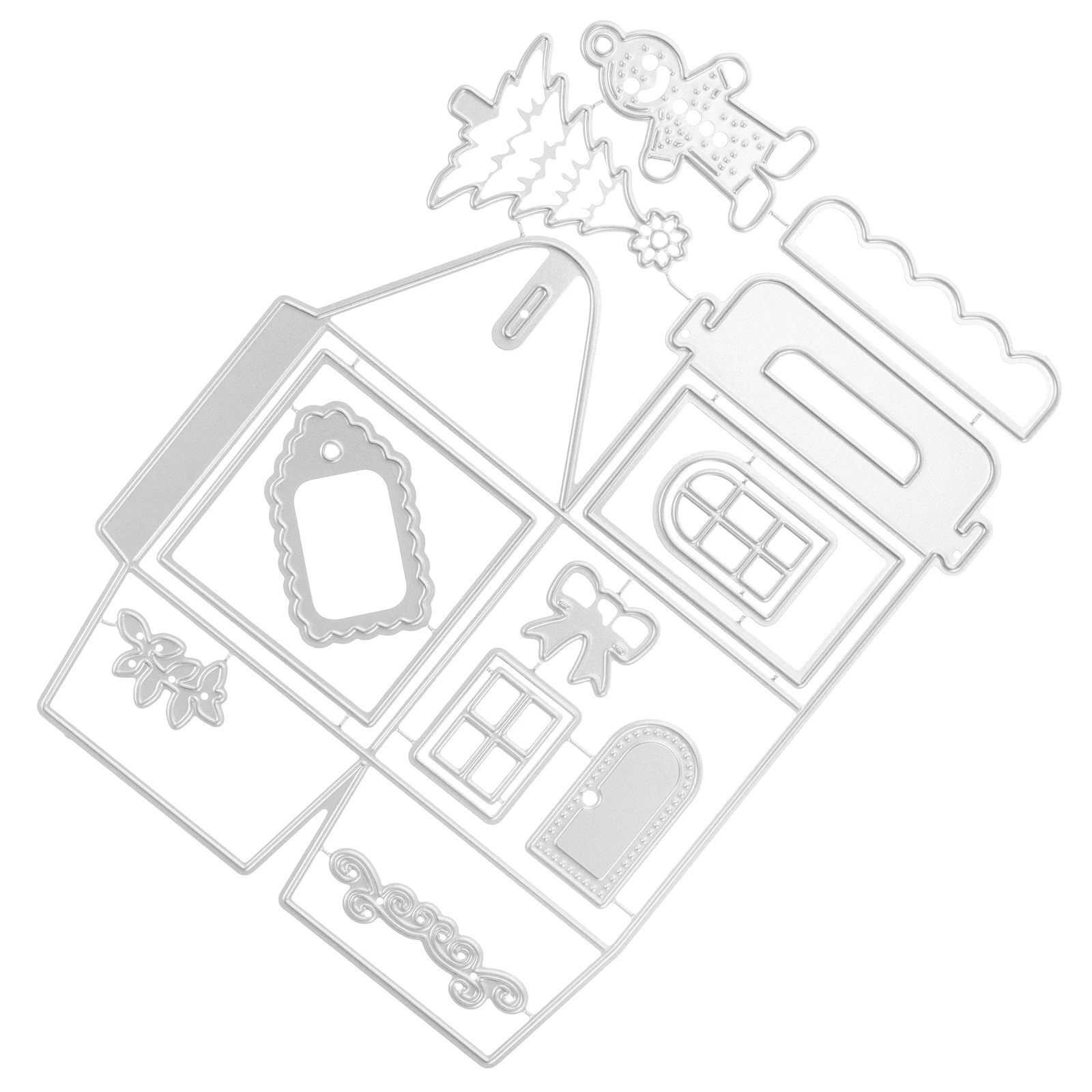 

Diy House Cutting Die Metal Craft Stencil For Scrapbook Album Decoration Xmas Element Die Cut Mold Storage Tool