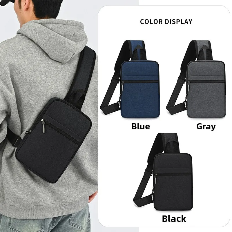 

Casual Commuting Single-shoulder Bag, Large Capacity, Simple Solid Color Men's Chest Bag, Fashionable Trendy Crossbody Bag