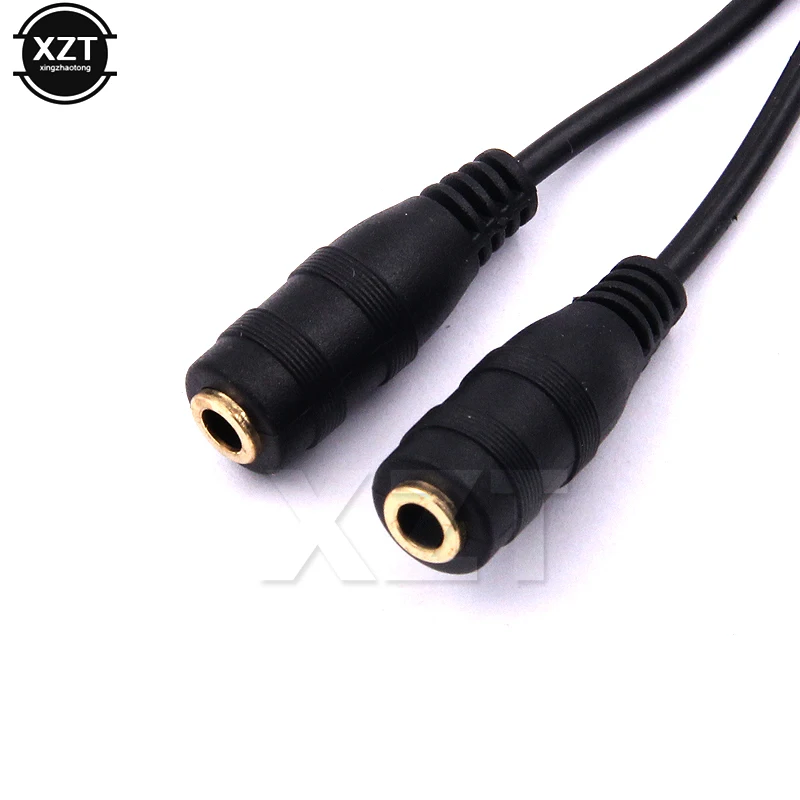 Y Splitter Cable 3.5 mm 1 Male to 2 Dual Female Audio Cable For Earphone Headset Headphone MP3 MP4 Stereo Plug Adapter Jack