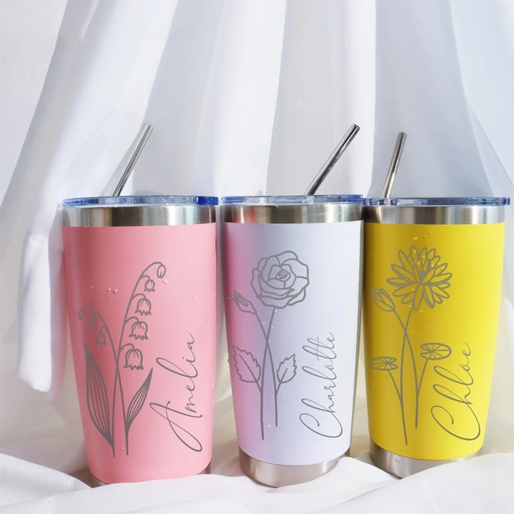 

Custom Stainless Steel Thermos Water Bottle Personalized Text Wedding Favors Vacuum Insulated Leakproof Drinkware Sports Bottle