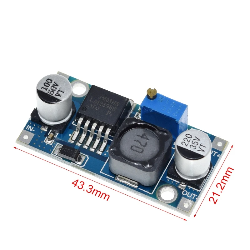 LM2596S DC-DC Step-down Power Supply Module 3A Adjustable Step-down module LM2596 Voltage Regulator 24V 12V 5V 3V