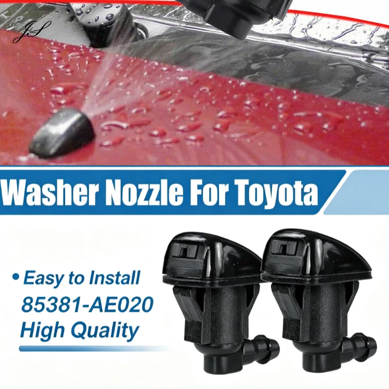 2x Car Front Windshield Wiper Water Washer Jet Nozzle For Toyota Allion T240 Carina E Solara Tacoma Matrix Hilux Fortuner Tundra