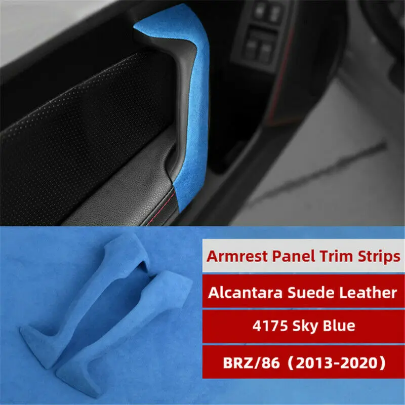 Pair Car Interior Door Handle Cover Panel Trims for Subaru BRZ for Toyota 86 2013-2020 Car Styling Blue