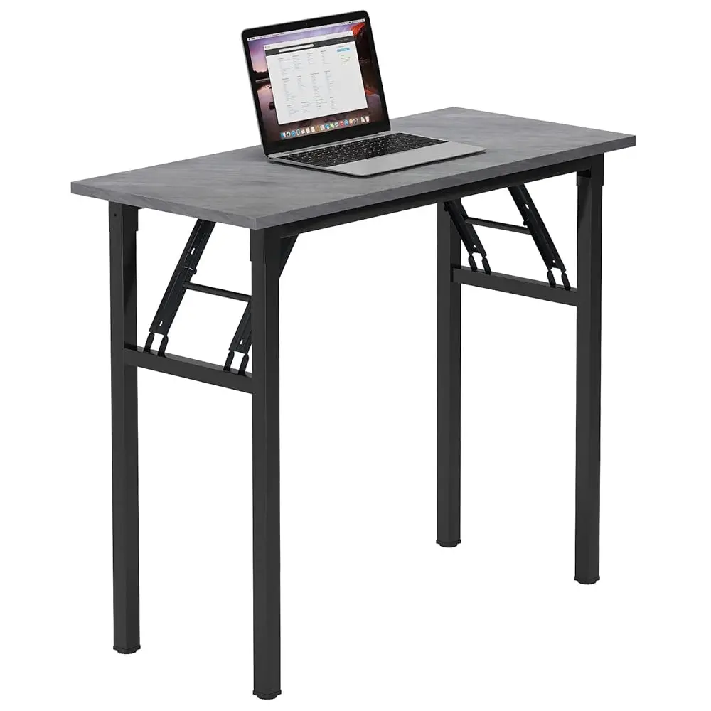 

Small Desk 31 1/2"" No Assembly Foldable Writing Table,Sturdy And Heavy Duty Folding Computer Desks For Small Space/Home