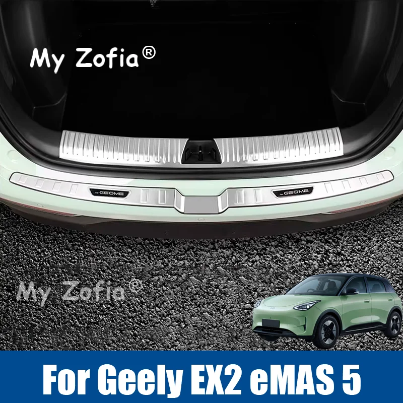 

For Geely EX2 Xingyuan eMAS 5 2025 2026 Car Stainless steel Rear Bumper Plate Trunk Door Sill Guard Pedals Cover Accessories
