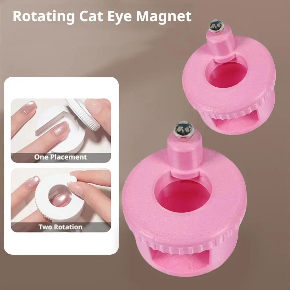 Innovative Rotating Cat Eye Nail Magnet Wide Light Glass Bead Effect Multifunctional Strong Automatic Nail Art Magnetic for Gel