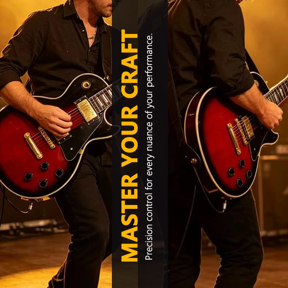 Black-and-red Electric Guitar, 39-inch, 6-string, Dual Pickups, Rosewood Fingerboard, Mahogany Body, Gold Hardware view 4