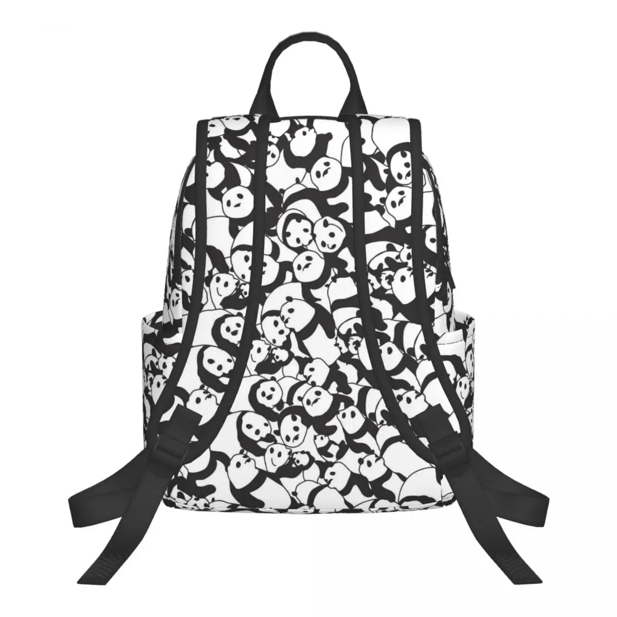 Cartoon Panda Painting Pattern Student Backpack School Bag Hiking Travel Daypack for Boys Girls Bookbag Shoulder Bags