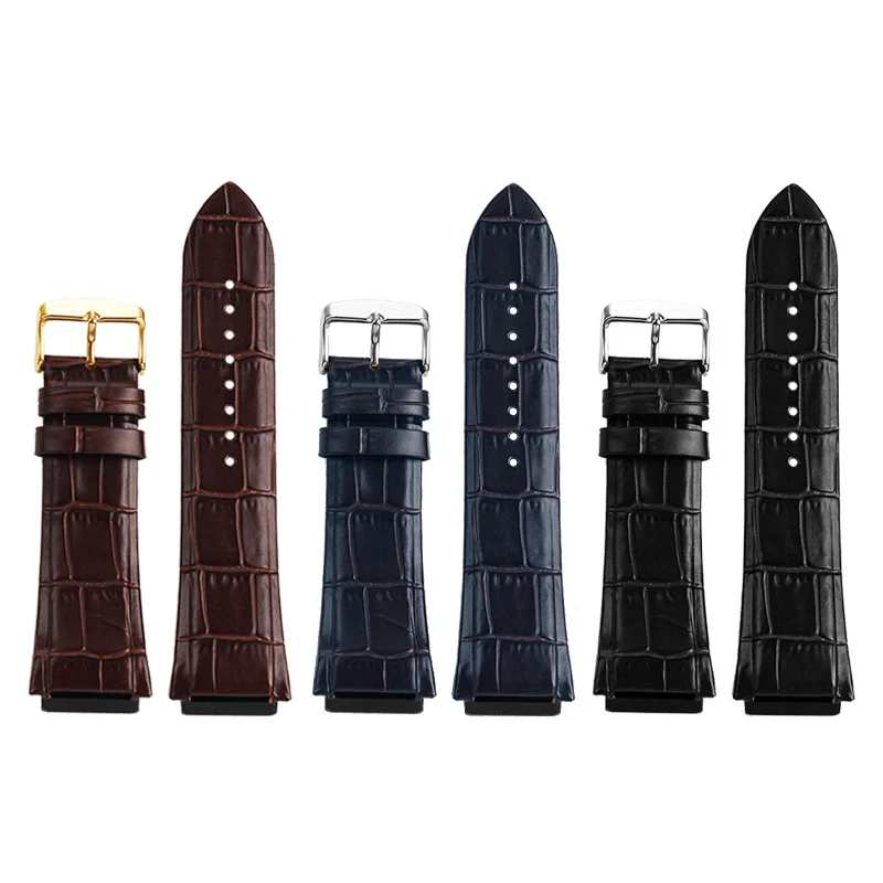 For Guess Men\'s Crocodile Pattern Genuine Leather W0247G3/W0040G3/W0040G7 Cowhide Watch Strap 22mm