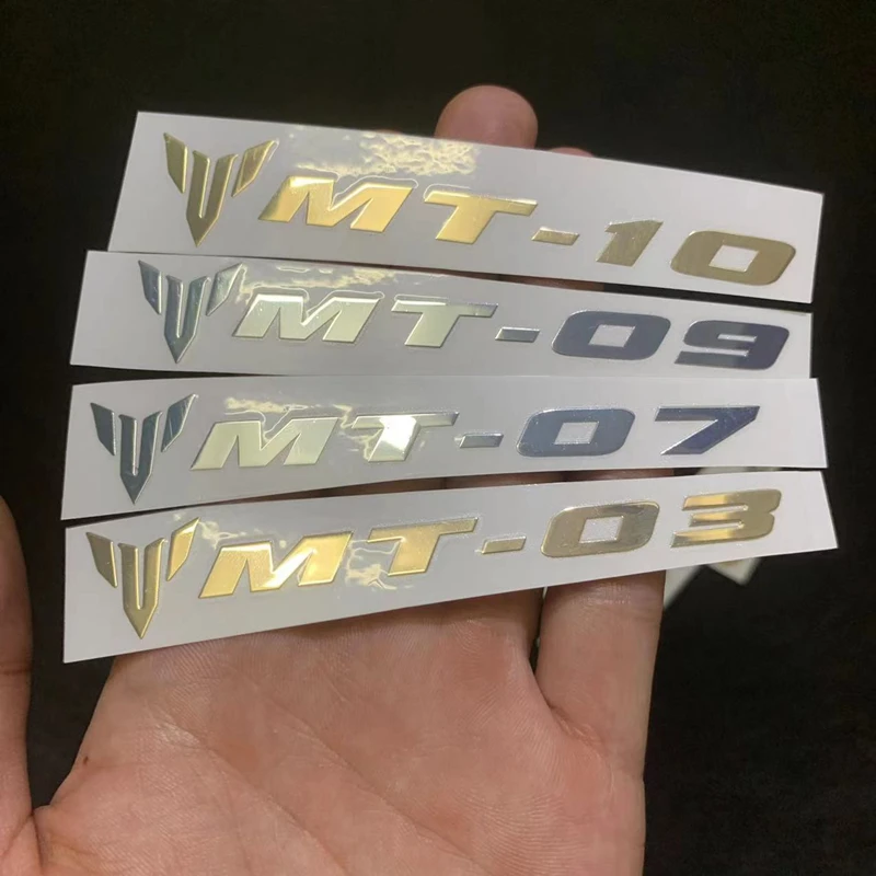 

2pcs MT Motorcycle Metal Sticker For YAMAHA Mt-03 Mt-07 Mt-09 Mt-10 Motorcycle Personalized Sticker MT Logo Decorative Refit