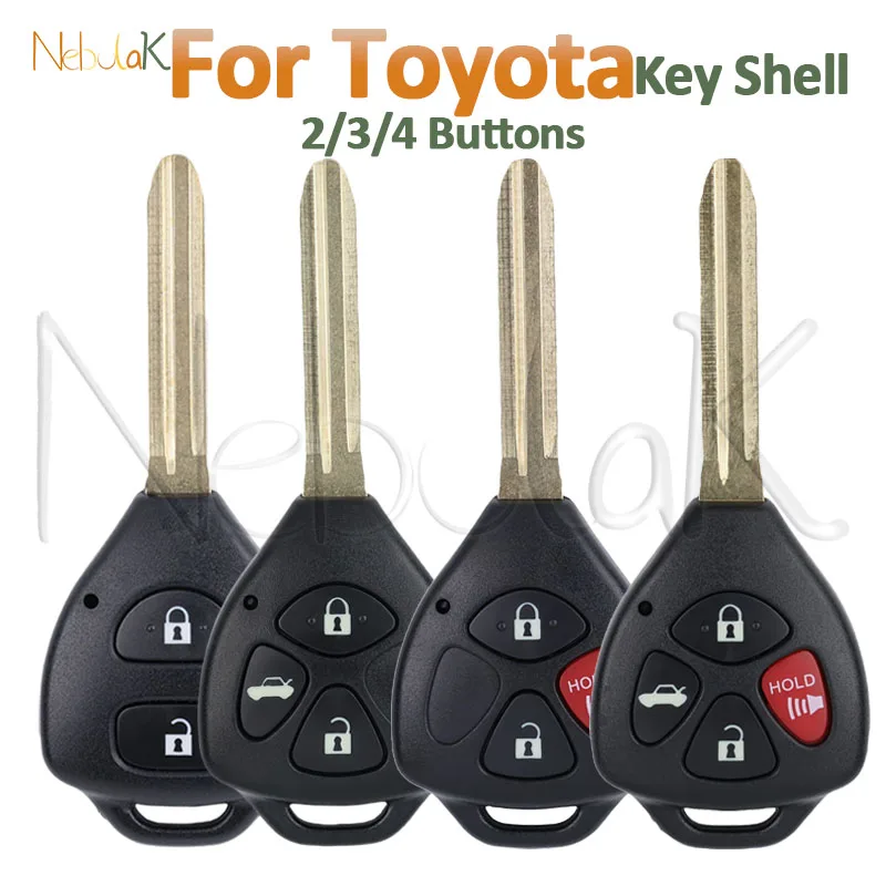 Car Key Shell Case For Toyota RAV4 Avalon Camry Corolla Venza Yaris Matrix Mechanical TOY43 Blade Auto Remote Fob Cover Housing