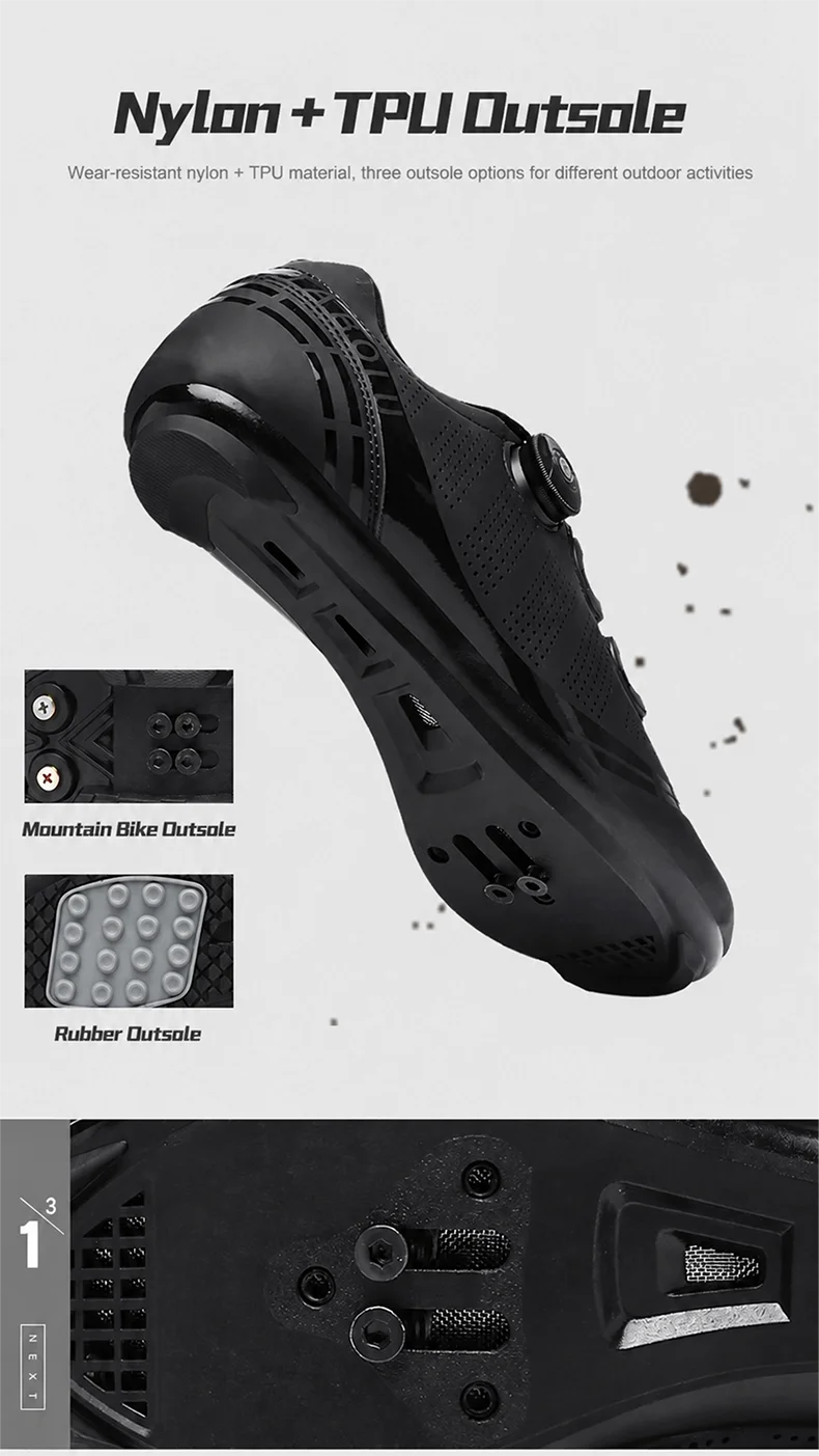 Atmungsaktive Radsportschuhe für Herren MTB Mountainbike Klickschuhe mit Harter Sohle Professionelle Renn- und Wettkampfschuhe SPD Damen Rennradschuhe – Detail 6