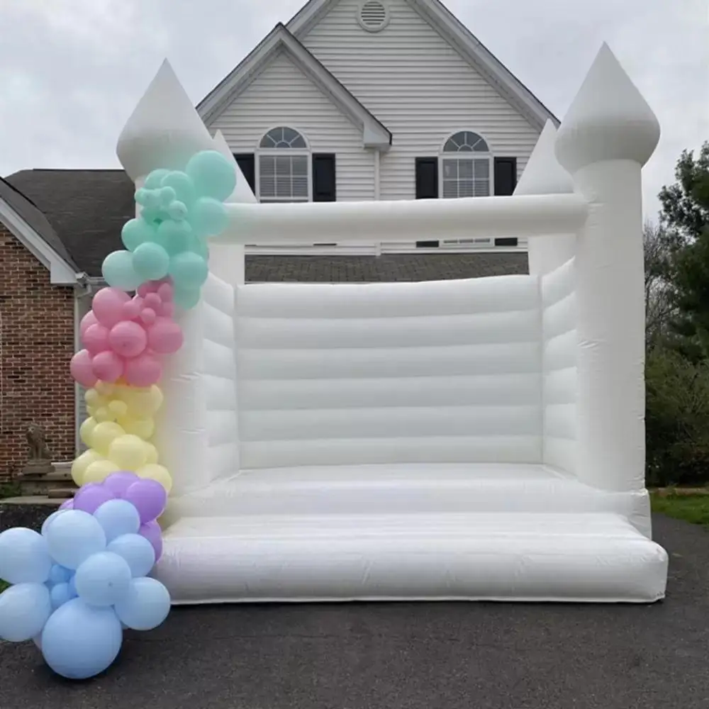 White Bounce House Inflatable Jumping wedding Bouncy house jumper Adult and Kids Newdesign Bouncer Castles for Weddings Party