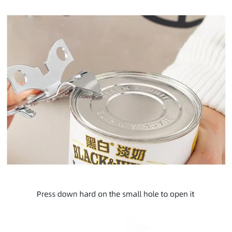 1PCS Cans Opener Tin Pull Metal  Manual Can Bottle Jar Tin Opener Camping Travel Side Cut Manual Jar Opener Kitchen Tools