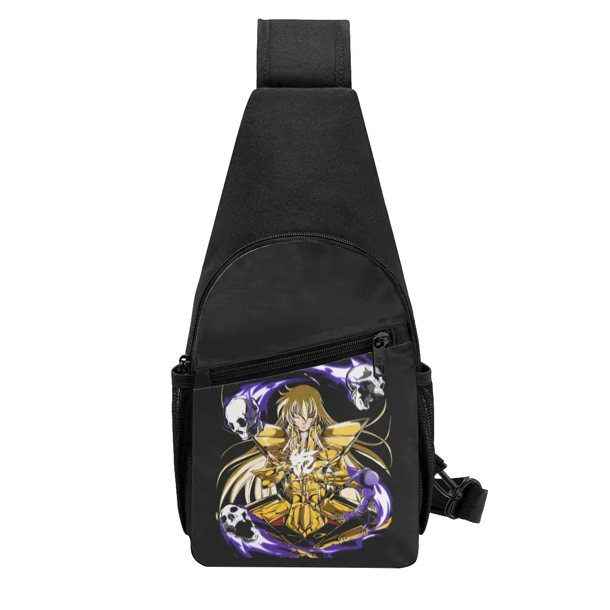 Knights Of The Zodiac Saint Seiya Chest Bag Men Sling Crossbody Backpack Chest Bag Travel Hiking Daypack Shoulder Bag