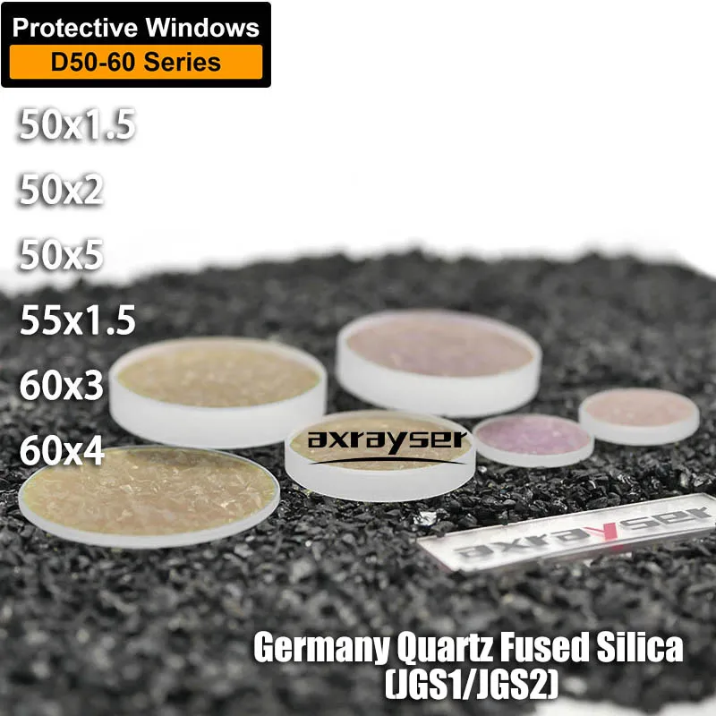Lentes de Corte Poderoso Lente Laser Fibra Óptica Janela Protetora Fundida Sílica Precit Bodor Raytools Bt240s D5060 mm