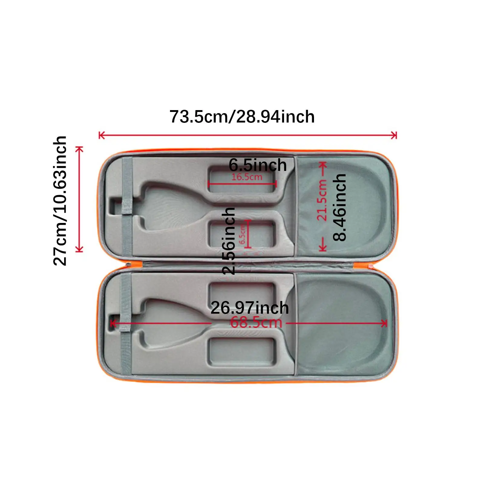 Badminton Racket Bag EVA Hard Case Dustproof Multiuse Detachable Inside Compartment Carrier for Beginner Player Women Unisex
