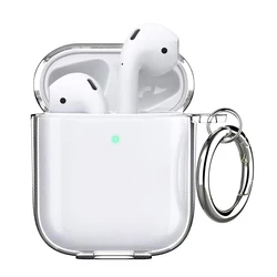 Transparent Case For AirPods 1 2 3 Pro Pro2 Clear Soft TPU Wirelsss Headphones Protective Cover with keychain