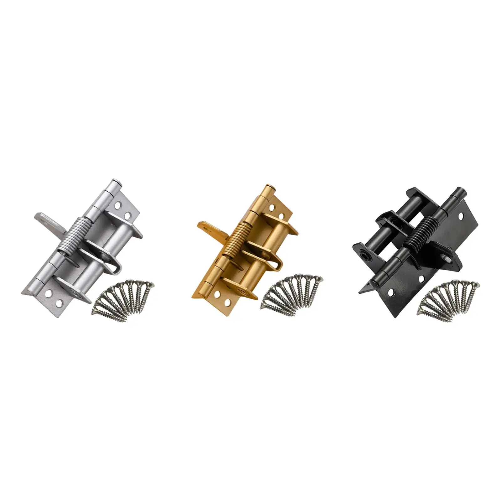 Self Closing Spring Door Hinge, 90 Degree Adjustable Positioning, Heavy Duty Invisible Self Closing for Laundry Room,
