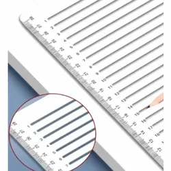 High Quality Straight Line Stencil Ruler Transparent Lines Markings Ruler Students A4 Homework Calligraphy Template