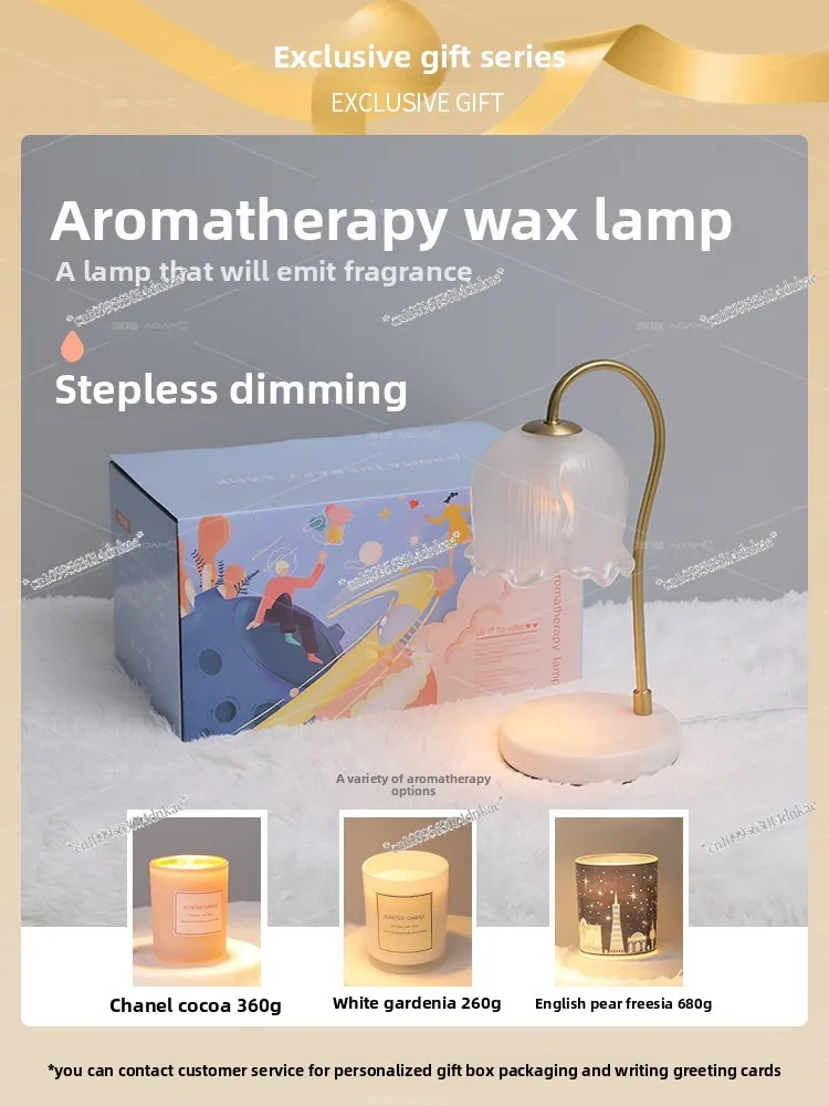 Aromatherapy,Melted wax lamp No open flame Temperature control Bedroom,Bedside lamp Fragrant atmosphere lamp Melted