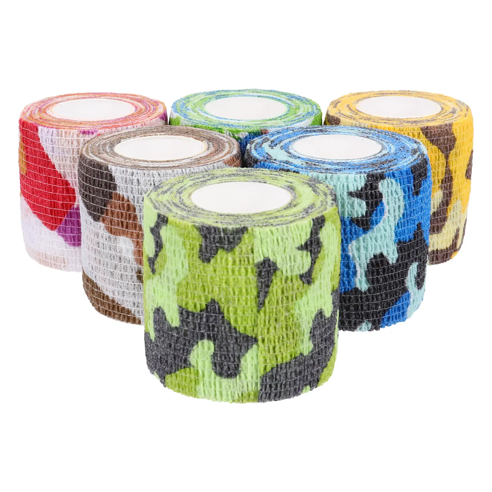 

6Pcs Self Adhesive Non-Woven Fabric Bandages Elastic Wraps Sports Protective Finger Tape Compression Grip Cover Sports Supplies