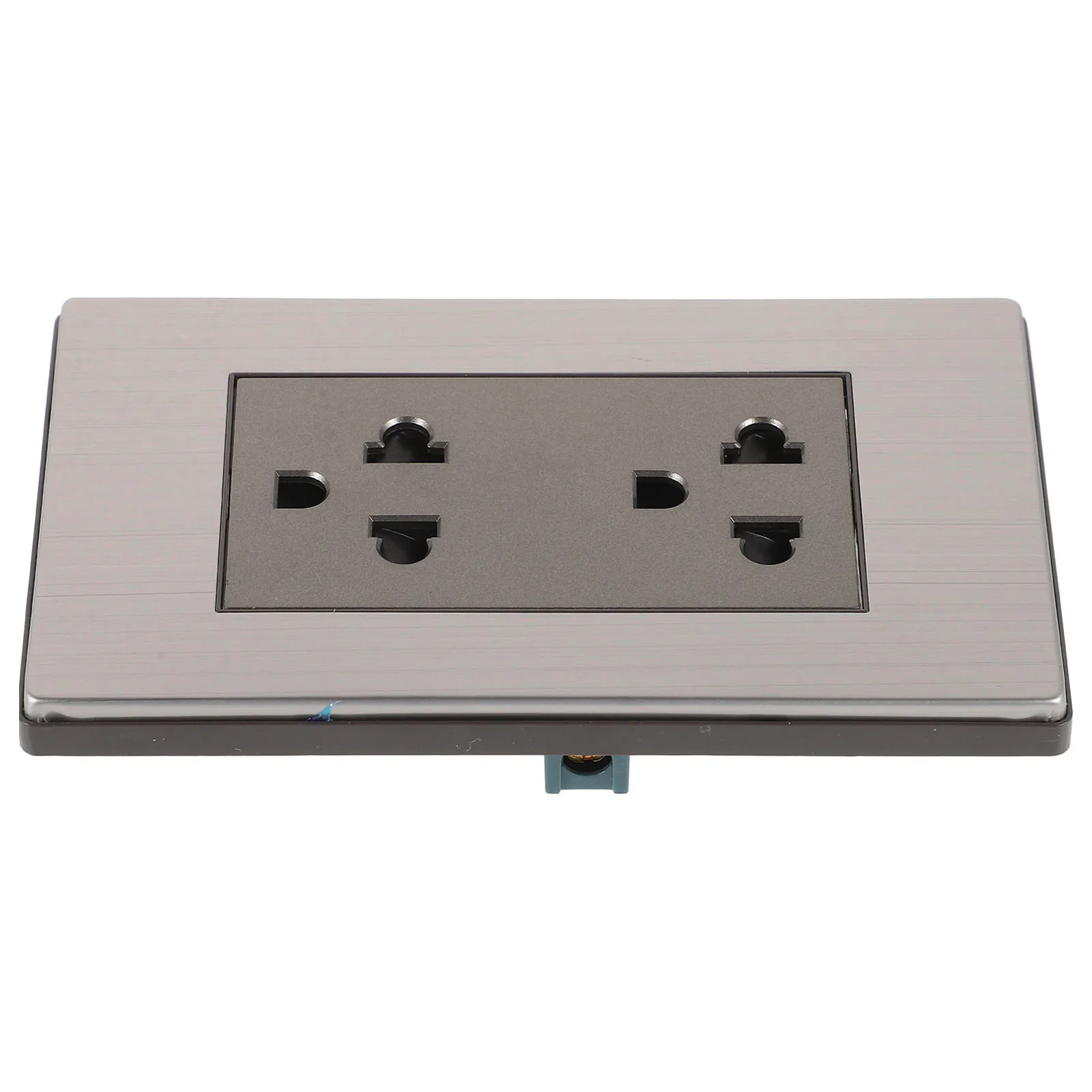 

Round Six-hole Socket 16A 220V Stainless Steel Wall Plate Spacer Electrical Outlet Cover Usa Standard Round Plug Adapter