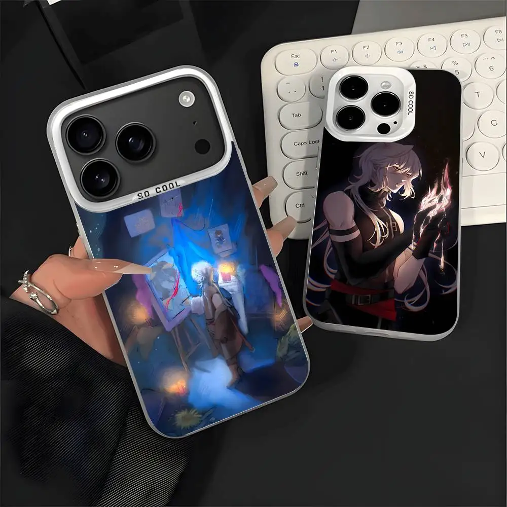 

Game D-Date With Death M-Mangas Phone Case For iPhone 17,16,15,14,13,12,11,Pro,XS,Max,Plus White Matte Shockproof Cover