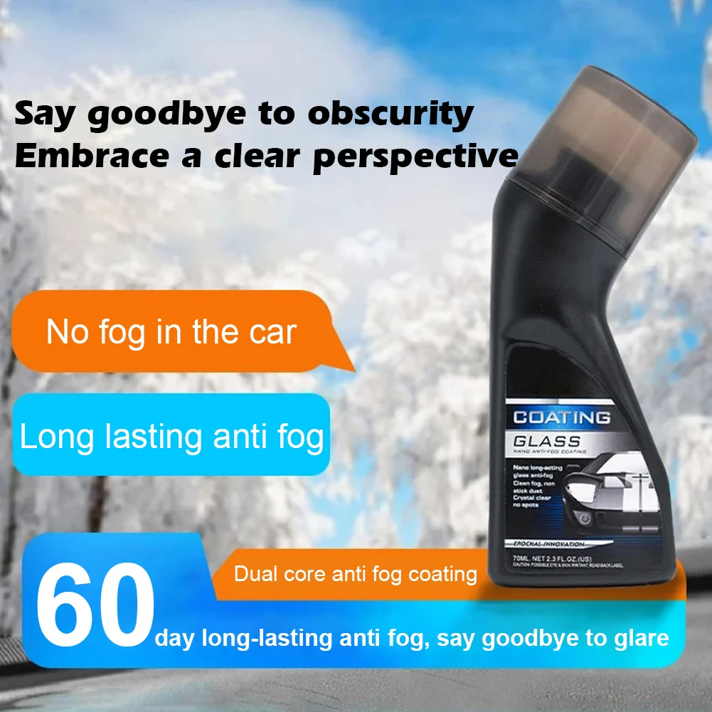 70ml Defogger For Windshield Anti Fog Glass Coating Agent Cleaner For Mirror Clear Vision Products Winter Automotive Supplies