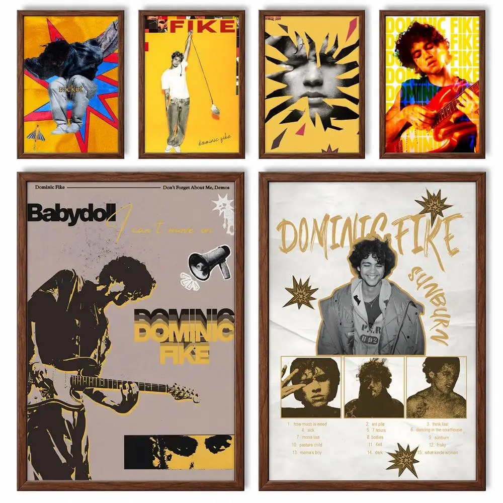 Singer Dominic Fike Poster Self-adhesive Waterproof Paper Sticker Art Coffee House Bar Room Wall Decor