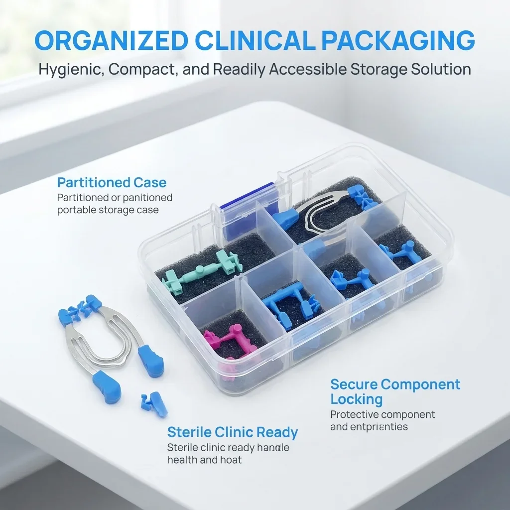 WELLCK Dental Matrix Sectional Contoured Matrices Clamps Wedges Metal Spring Clip Rings - Essential Dentist Tools for Dental