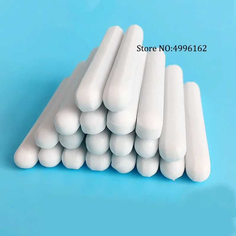 C6x25mm PTFE Magnetic Stirrer Mixer Stir Bars PTFE Plain Stirring Bars white Spin Bars ,10pcs