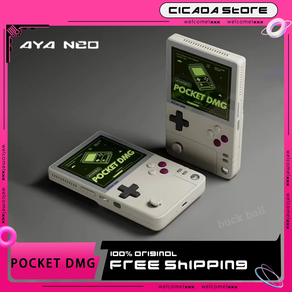 AYANEO Pocket DMG Game Console 3.92Inch 1240*1080 Resolution OLED Screen 6000mAh Gyroscope Custom Handheld Game Consoles Gifts