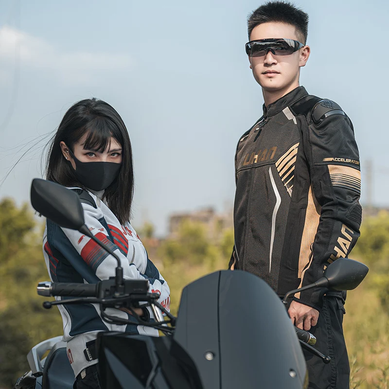 Summer Motorcycle Jacket Men And Women Breathable Mesh Motorbike Jacket Anti-fall Racing Jacket Night Reflective Fall Prevention