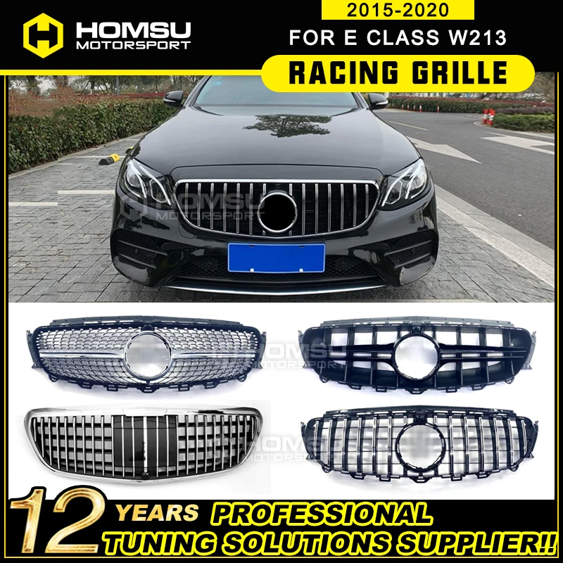 2016+ E Class W213 Front Bumper Grill fit for Bens E Class W213 Gt Gril C238 GT grille Year 2016-2019 E200 E300 E320 E250 E400