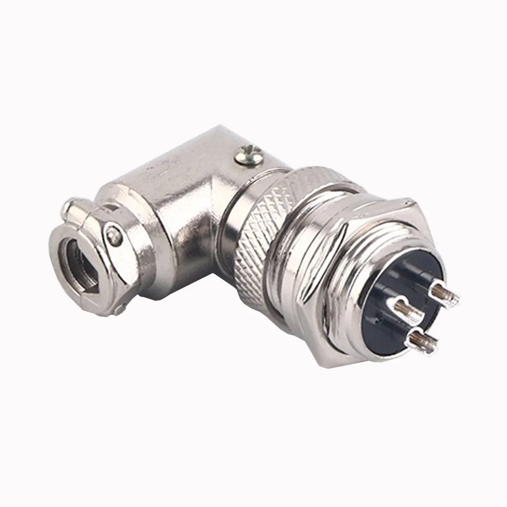 GX16 90°Elbow Aviation Circular Connector Plug Socket 2/3/4/5/6/7/8/9/10 Pin M16 Male Female Electronic Connector