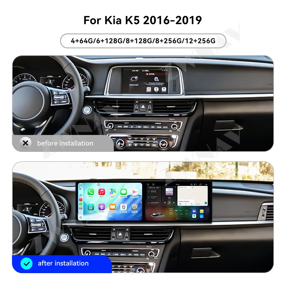 

Популярная распродажа, двойной 10,1-дюймовый Android 15 для Kia K5 2016-2019, автомобильный радиоприемник, GPS-навигация, CarPlay HD-экран, мультимедийный плеер