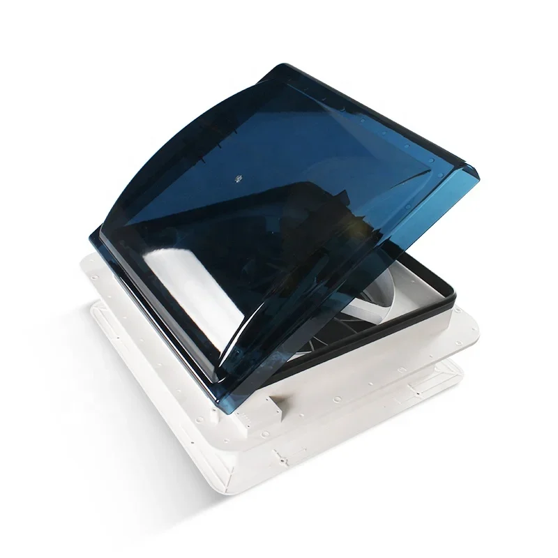 

DC12V RV Roof Fan Vent 14'' 6 Speed Reversible Manual Lift With Smoke Lid For Trailer Camper Van Motorhome CE Certified