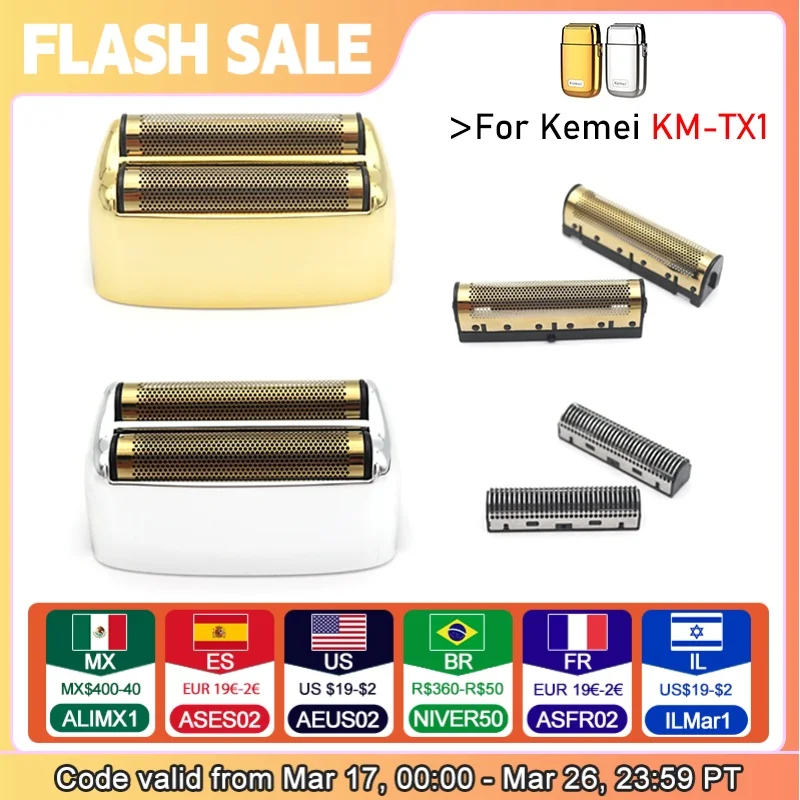Originele Kwaliteit Vervanging Dubbel Verijdelde Blade Netto Cover voor Kemei KM-TX1 2026 Elektrisch Scheerapparaat Reparatie Accessoires Groothandel