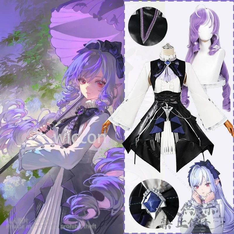 

Anime Game Zenless Zone Zero Cosplay Vivian Gothic Lolita Costume Cutecore Jirai Kei Girls Lace Vintage Wigs Customized#arrebol*
