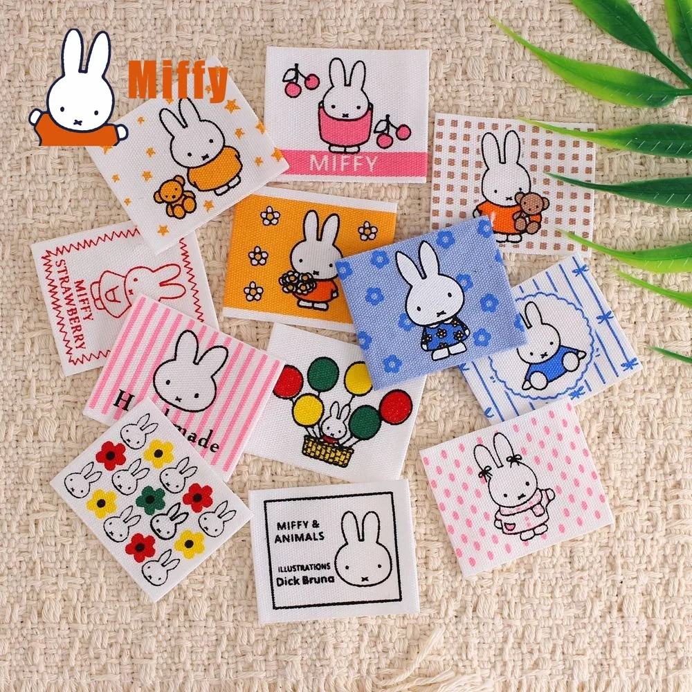 Kawaii Miffy Cloth Patch Cute Rabbit Woven Patch Sew on Applique Embroidery Tag DIY Craft Scrapbook Material Accessory Gift view 3