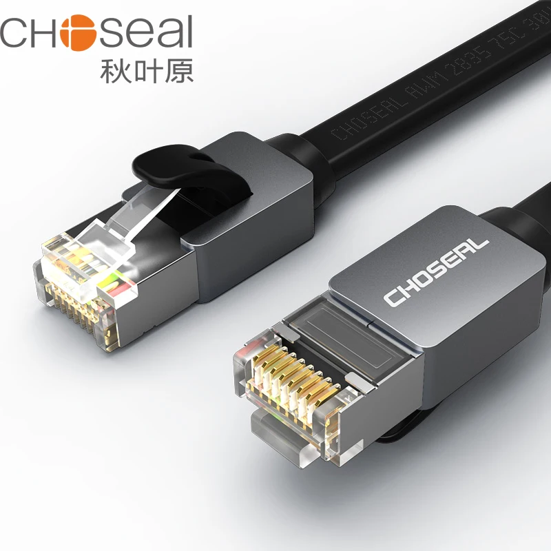 CHOSEAL Cat7 RJ45 Ethernet LAN Network Cable 10Gbps 30AWG STP Network Patch Cord For Router PC RJ45 CAT 7 Net Cable