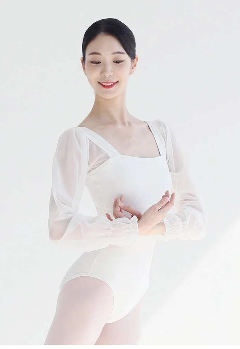 

Women's Lace Backless Long Sleeve Gymnastic Leotard Ballet Dance Figure Skating Bodysuit Adult Jumpsuit for Gymnastics