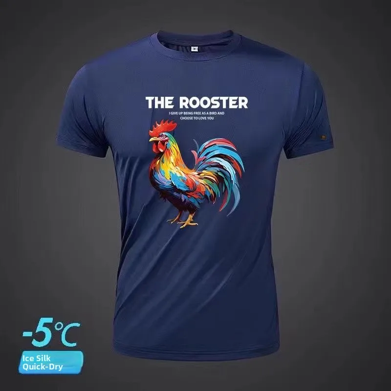 

Футболка Ice Silk Qui Dry ort Sve, мужская уличная футболка для бега, впитывающая пот, спортивная одежда, подставка из полиэфирного волокна