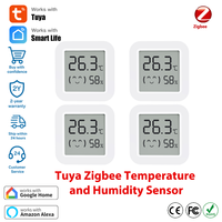 Tuya Zigbee Temperature Humidity Sensor Mini LCD Screen Thermometer For Smart Life APP Remote Monitoring Work with Google Home
