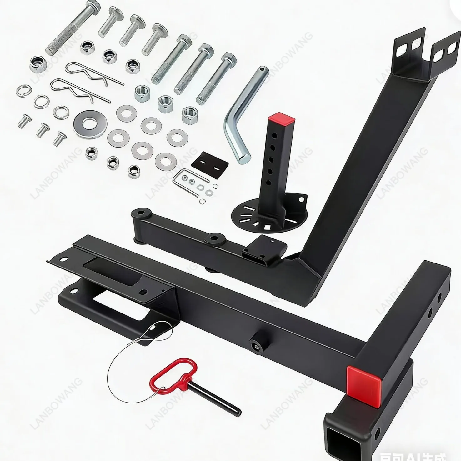 Foldable Spare Tire Carrier Hitch Mount For SUV RV Camper Trailer Accessories