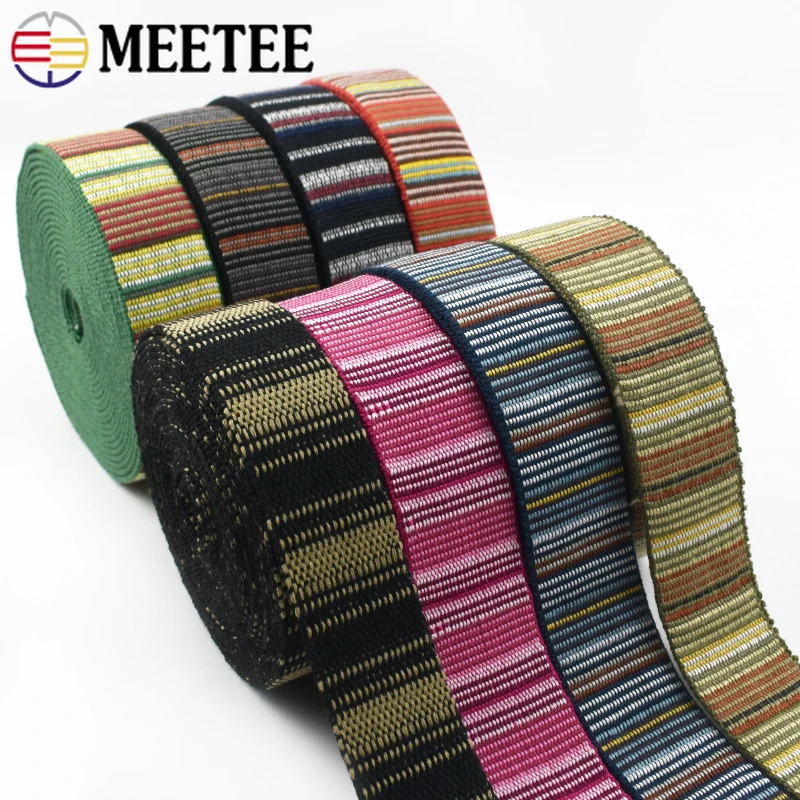 

2/5/10M 38mm Cotton Jacquard Webbing Straps Ethnic Ribbon Band Clothes Shoulder Bag Strap Decor Bias Binding Sewing Accessories