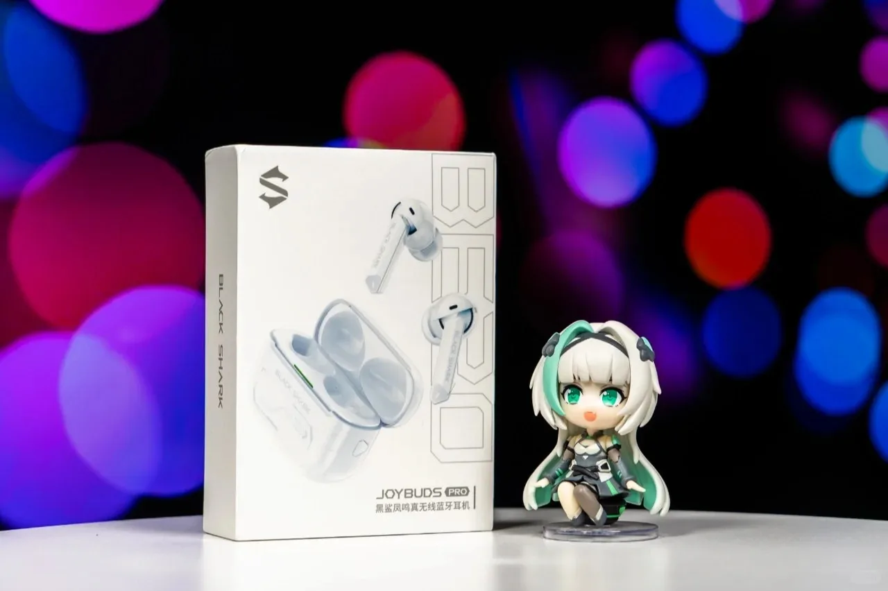 سماعات أذن Black Shark Joybuds Pro اللاسلكية بتقنية البلوتوث، إصدار ANC باللون الأبيض، سماعات أذن TWS الذكية ذات تأخير منخفض